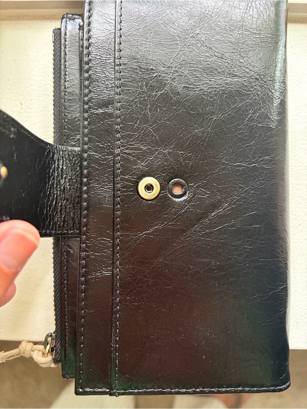 HOBO Black Leather Snap Closure Wallet - Picture 7 of 9